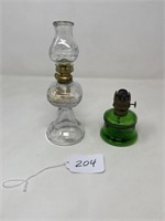 2 Miniature Oil Lamps