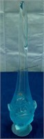 Opaque Blue Glass Vase - Viking