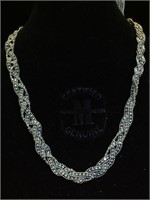 Sterling weaved necklace, 17 in. Length, 27.5g