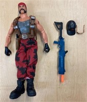 GI JOE COWBOY FIGURE W/ VEST AND LAUNCHER