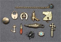 (12) Victorian Jewelry Parts & Charms