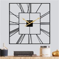 Tulivios Large 29In Wall Clock Square,Vintage Far