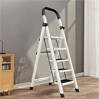 Hdhnba Portable Step Ladder White And
