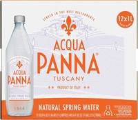 12 Pack-Acqua Panna Spring Water  33.8 Fl Oz