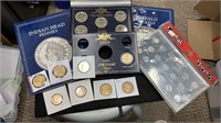 Coins, Copies, Supplies: (6) State Quarters, (5)