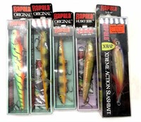 (5) NOS Rapala Fishing Lures : ORIGINAL FLOTTANT,