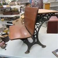 Folding antique school desk.