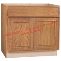 H.B. Base Cabinet, Medium Oak, 36x24x34.5in