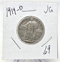 1919-D Quarter VG