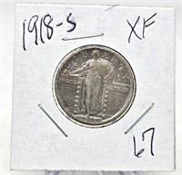1918-S Quarter XF