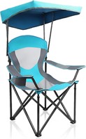 ALPHA CAMP Heavy Duty Canopy Lounge Chair Blue