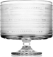 MDLUU Glass Trifle Bowl with Pedestal  3.43qt