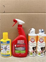 ASSORTED CLEANING ITEMS FOR PETS