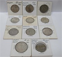 11 Mexico 50 Cent coins, mixed dates