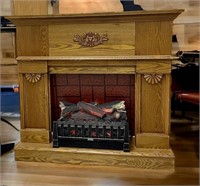 Realistic Decorative Fireplace w/ Heat