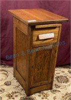 antique oak cabinet or nightstand w door