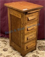 oak 4 drawer cabinet night stand