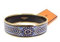 Hermes Enamel Mosaic Bangle Bracelet