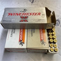 5 Boxes 225 Winchester Ammo w/ 4 Spent Shells
