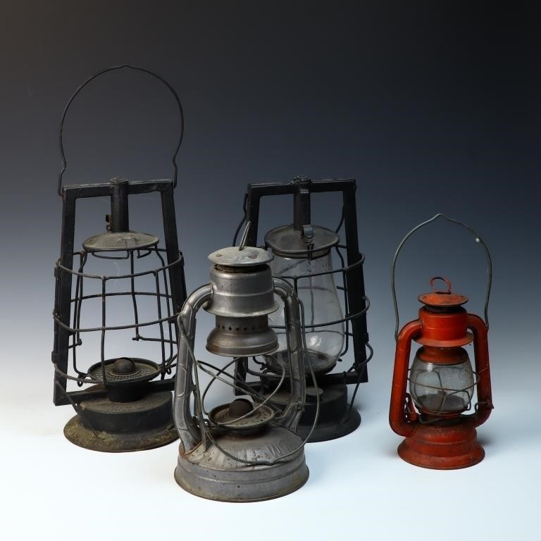 Three vintage Dietz lanterns