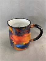 End Of Day Rainbow Pattern Enamelware Pitcher