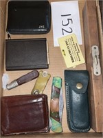 Vintage wallets; pocket knives & more