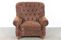 Tufted Upholstered Rolled Arm Chair