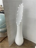 Vintage Fenton hobnail swing vase 20” tall