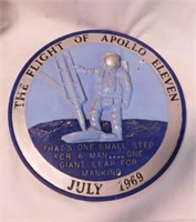 1969 The Flight of Apollo Eleven wall plaque,