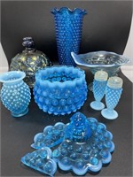 Ice Blue Ocean shell Depression compote