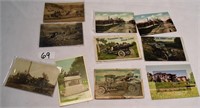 Asst postcards with automobiles; Massillon, OH;