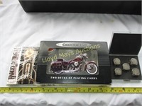 Harley Davidson Metal Dice & Card Sets