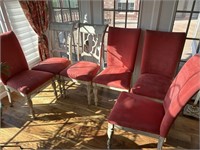 6 Distressed Padded Chairs