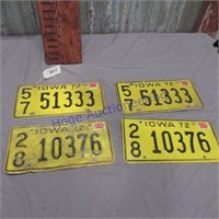 2 sets of license plates