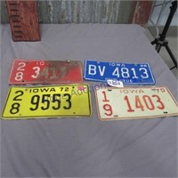 4 license plates