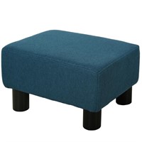 Dark Blue Bench with Linen Fabric