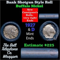 Buffalo Nickel Shotgun Roll in Old Bank Style 'Bel