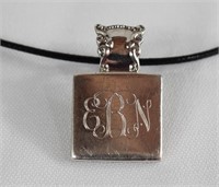 .925 Sterling Silver and Leather Necklace