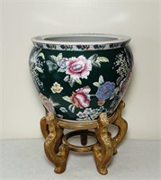 Chinese Porcelain Koi Fish Bowl, Planter, 12?w x