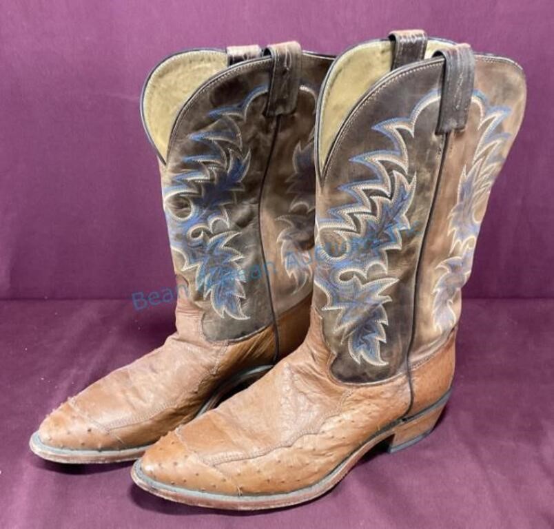 Size 13 D Tony Lama ostrich cowboy boots