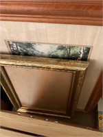 Large empty frames, and one photograph of