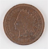1905 US INDIAN HEAD ONE CENT COIN