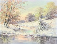 Bertha Hatton (Duke) 16x20 O/C Winter Creek