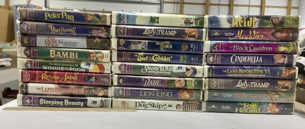 24 VHS movies- Disneys, DreamWorks, Universal