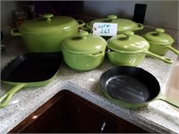 CAST IRON ENAMEL COATED Pots and pans lot