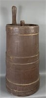 Brown painted piggin-type butter churn ca. mid