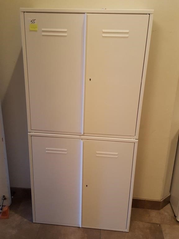 metal double stack utility cabinet, key see**
