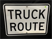 TRUCK ROUTE 24" X 18" METAL SIGN