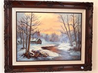 VIOLET SCHWENIG SIGNED ORIGINAL OIL PAINTING