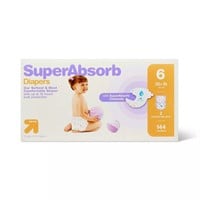 Disposable Diapers Pack - up & up™ size 6 144 CT